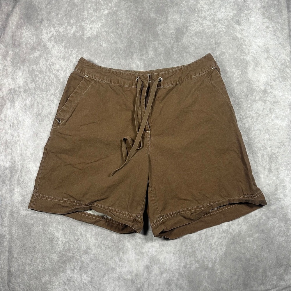 J. Jill Womens Brown Drawstring Casual Shorts 6 Zip Fly Classic Minimalist